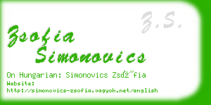 zsofia simonovics business card